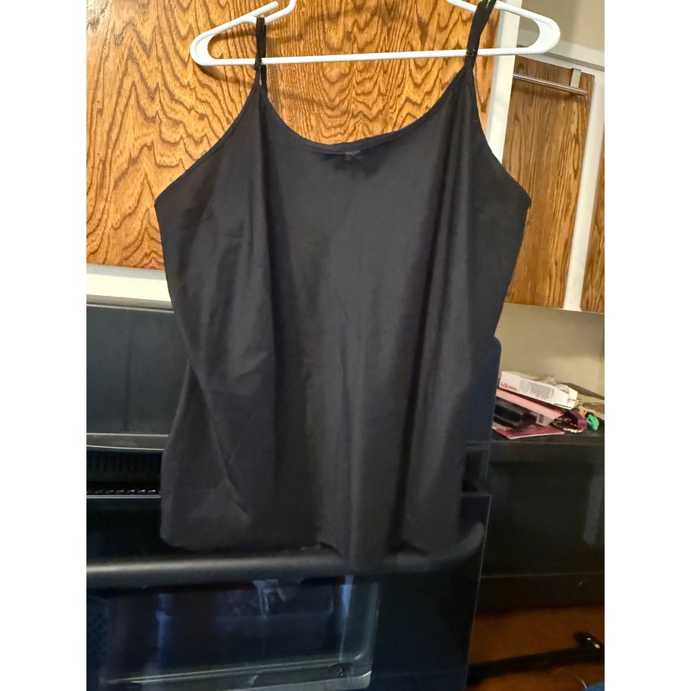 Unbranded Black Camisole Top Adjustable Spaghetti Straps Size XL Minimalist